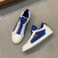 Replica Blublonc White/Blue Laced Zip Sneaker