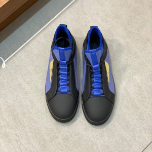 Blublonc Charcoal/Blue Elastic Slip-on Sneaker