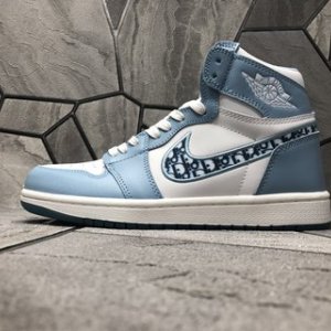 Dior X Air Jordan Sneaker High in Blue