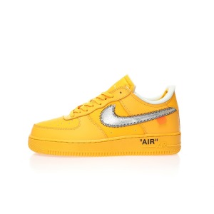 Air force 1 leather low trainers Nike x Off-White Yellow 