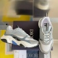 Replica Dior Men B22 Sneaker White and Blue Technical Mesh and Gray Calfskin