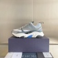 Replica Dior Men B22 Sneaker White and Blue Technical Mesh and Gray Calfskin