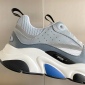 Replica Dior Men B22 Sneaker White and Blue Technical Mesh and Gray Calfskin