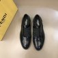 Replica Fendi Dress Shoe leather loafers in Black
