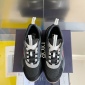 Replica Leather low trainers Dior Homme Black size 43 EU in Leather - 33244947