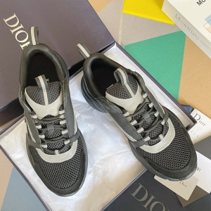 B22 Black and White Technical Mesh Sneakers 