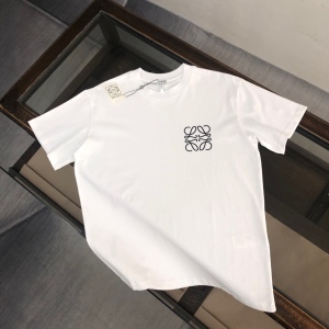  Loewe Short Sleeve White Tshirt Unisex 