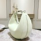 Replica Giorgio Armani - Small La Prima Hobo Bag In Palmellato Leather, 100% Bovine leather, Silk white, Size: OneSize