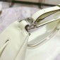 Replica Giorgio Armani - Small La Prima Hobo Bag In Palmellato Leather, 100% Bovine leather, Silk white, Size: OneSize