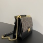 Replica Fendi Brown and Black FF 1974 Kan U Leather Shoulder Bag | myGemma | Item #116885