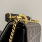 Replica Fendi Brown and Black FF 1974 Kan U Leather Shoulder Bag | myGemma | Item #116885