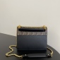 Replica Fendi Brown and Black FF 1974 Kan U Leather Shoulder Bag | myGemma | Item #116885