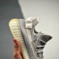 Replica Yeezy x Adidas White/Grey Knit Fabric Boost 350 V2 Static Non Reflective Sneakers