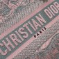 Replica CHRISTIAN DIOR Medium Lady D-Lite Embroidered Canvas Shoulder Bag Rose Des