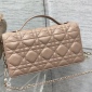 Replica DIOR - Caro Pouch Sand-colored Supple Cannage Calfskin