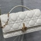 Replica DIOR - Caro Pouch Latte Supple Cannage Calfskin