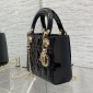 Replica Lady D-Joy Micro Bag Black Patent Cannage Calfskin