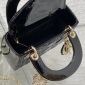 Replica Lady D-Joy Micro Bag Black Patent Cannage Calfskin