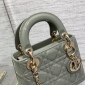 Replica Mini Lady Dior Bag Sage Green Patent Cannage Calfskin