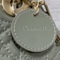 Replica Mini Lady Dior Bag Sage Green Patent Cannage Calfskin