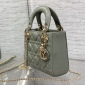 Replica Mini Lady Dior Bag Sage Green Patent Cannage Calfskin