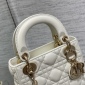 Replica Mini Lady Dior Bag Latte Cannage Lambskin