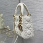 Replica Mini Lady Dior Bag Latte Cannage Lambskin