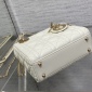 Replica Mini Lady Dior Bag Latte Cannage Lambskin