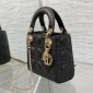 Replica DIOR - Mini Lady Bag Black Cannage Lambskin