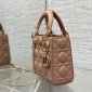 Replica Lady Dior Micro Bag Rose Des Vents Cannage Lambskin