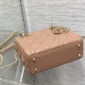 Replica Lady Dior Micro Bag Rose Des Vents Cannage Lambskin