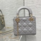 Replica DIOR - Small Lady My Abc Bag Steel Gray Cannage Lambskin