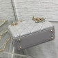 Replica DIOR - Small Lady My Abc Bag Steel Gray Cannage Lambskin