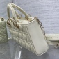 Replica Medium Lady D-Joy Bag Latte Cannage Lambskin