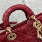 Replica DIOR - Medium Lady Bag Cherry Red Patent Cannage Calfskin