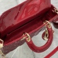 Replica DIOR - Medium Lady Bag Cherry Red Patent Cannage Calfskin