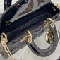 Replica Christian Dior - pre-owned mini Cannage Lady Dior bag - women - Patent Leather - One Size - Black