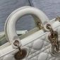 Replica Small Lady D-Joy Bag Latte Patent Cannage Calfskin