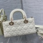 Replica Small Lady D-Joy Bag Latte Patent Cannage Calfskin