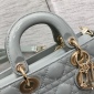 Replica Small Lady Dior My ABCDior Bag Gray Stone Cannage Lambskin