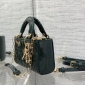 Replica CHRISTIAN DIOR Patent Cannage Mini Lady Dior Pine Green 954601 | FASHIONPHILE