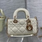 Replica Small Lady Dior My ABCDior Bag Latte Cannage Lambskin | DIOR