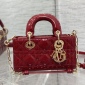 Replica Brand New MINI LADY DIOR BAG Cherry Red Patent Cannage Calfskin Reference: M0505OWCB_M323 Dior Price $4,900.00+tax