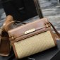 Replica Saint Laurent, Manhattan raffia shoulder bag, Women, Neutrals, Unisize, Shoulder bags, Leather