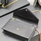 Replica Saint Laurent Cassandre Flap Pouch In Smooth Leather - Black - Women