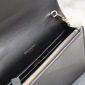 Replica Saint Laurent Cassandre Flap Pouch In Smooth Leather - Black - Women