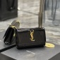 Replica Saint Laurent - Kate monogram-plaque crossbody bag - women - Patent Leather - One Size - Black