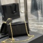 Replica Saint Laurent - Kate monogram-plaque crossbody bag - women - Patent Leather - One Size - Black