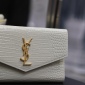 Replica Saint Laurent - Uptown crocodile-effect clutch bag - women - Leather - One Size - Neutrals