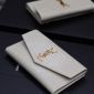 Replica Saint Laurent - Uptown crocodile-effect clutch bag - women - Leather - One Size - Neutrals